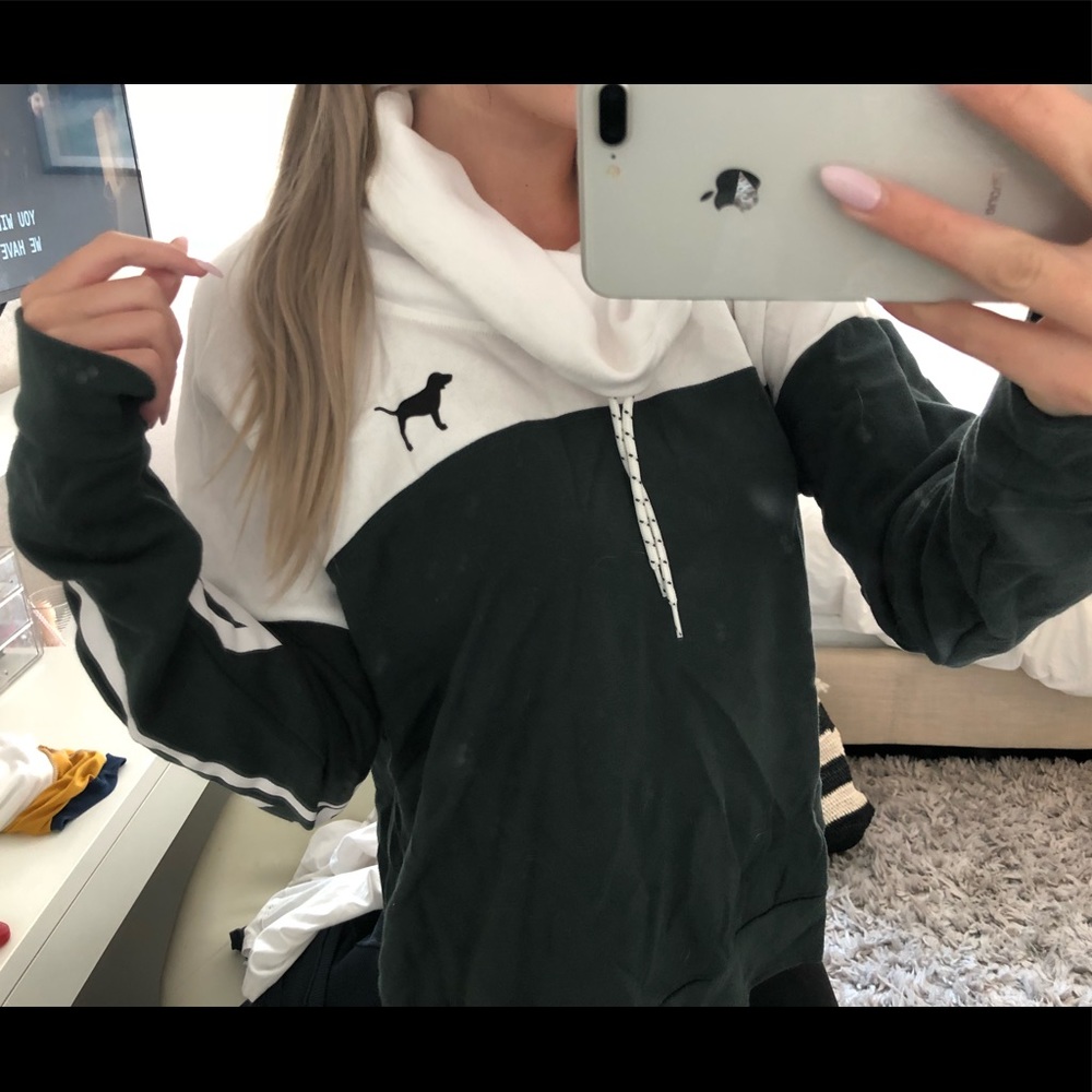 VS Pink turtleneck hoodie